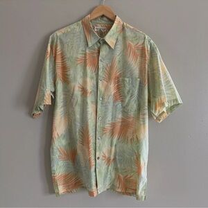 Vintage Norm Thompson Hawaiian Print Shirt Large Made In USA 100% Cotton Lawn